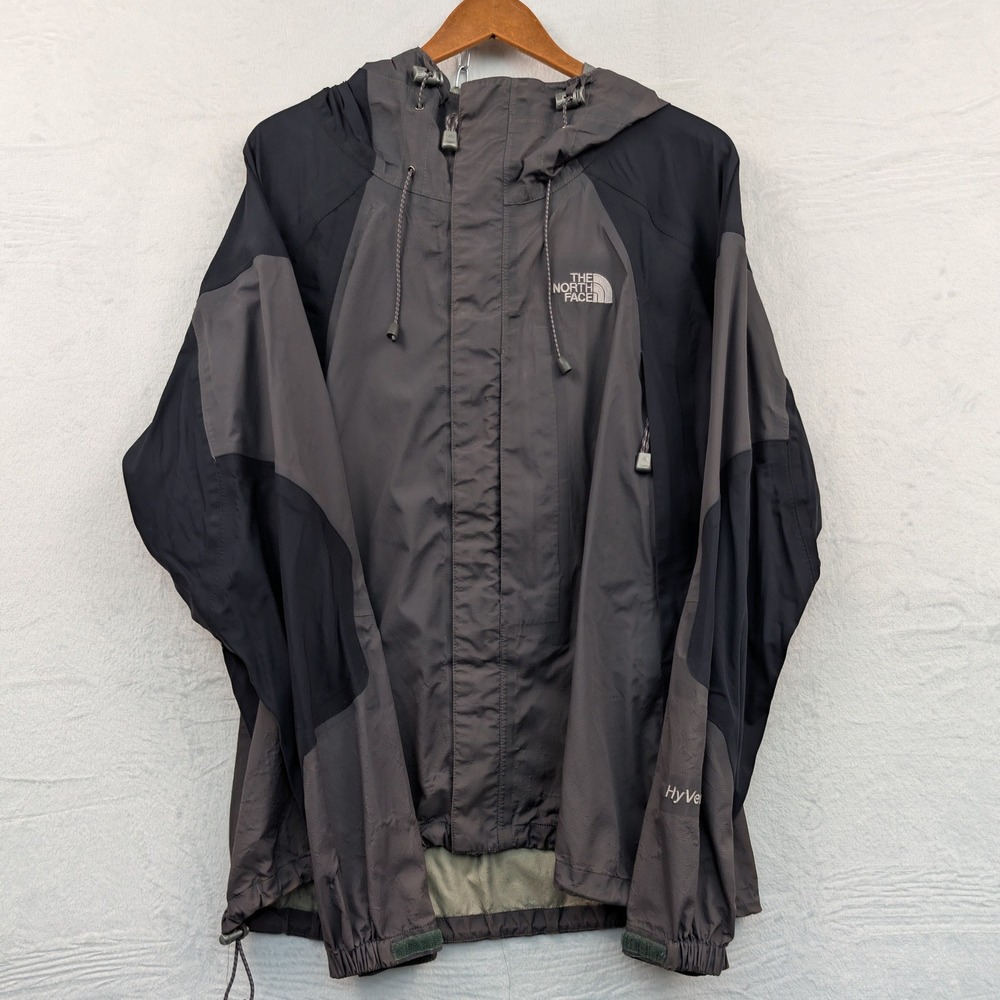 VTG The North Face Jacket Men's L Charcoal Black HyVent Gorpcore Techwear Y2K
